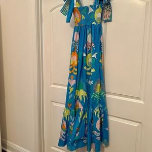 Sheridan French Kelly maxi dress in sky thistle -rare
